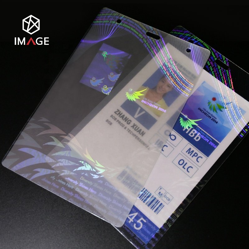 Custom Hologram ID Card Thermal Lamination Pouches with Invisible UV Logo