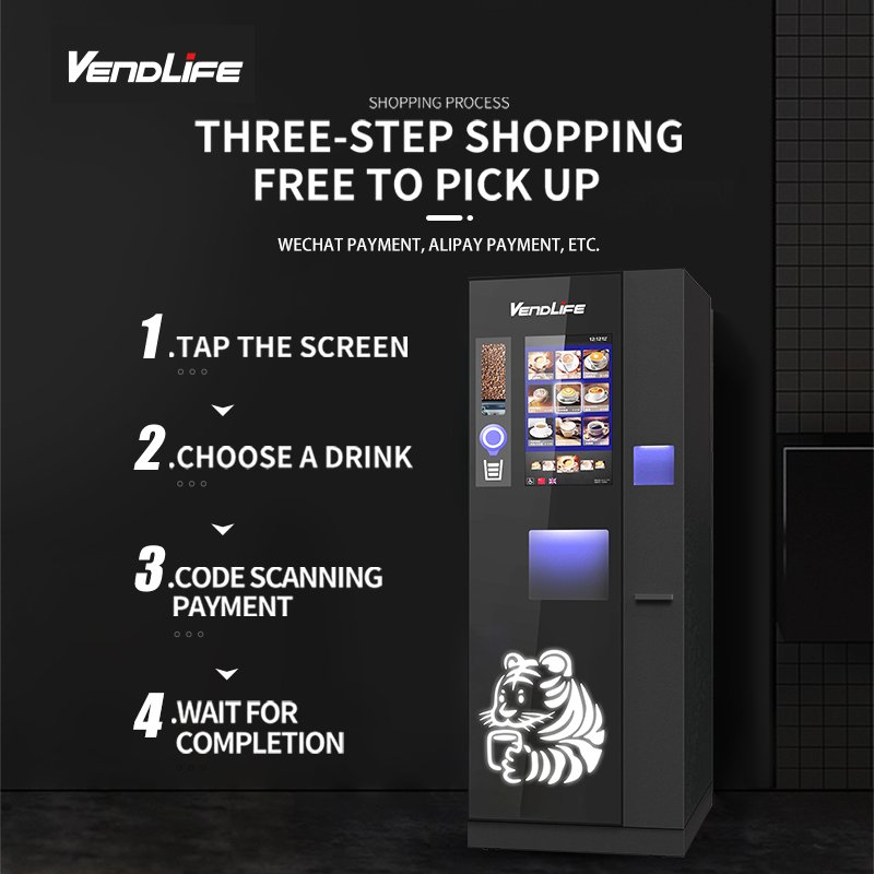 Newly Commercial Freshly Grinding Vending Cold And Hot Coffee Machine Fully Automatic for Public Place