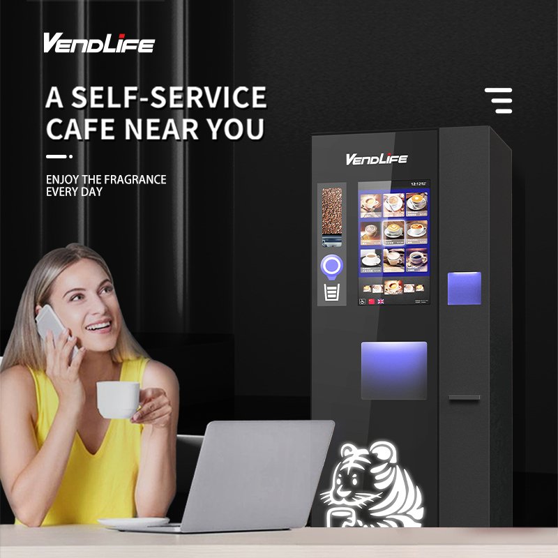 Newly Commercial Freshly Grinding Vending Cold And Hot Coffee Machine Fully Automatic for Public Place