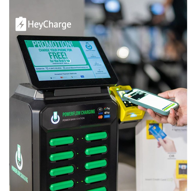 Mobile Phone Powerbank charger vending machine credit card sharing power bank charging station rental portable battery