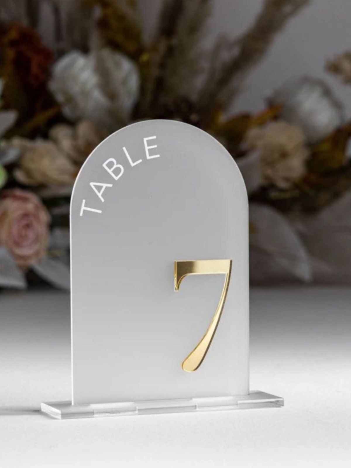 Custom Gold Acrylic Mirror Table Number Acrylic Mirror Place Card Wedding Centerpieces Acrylic Stands For Tables