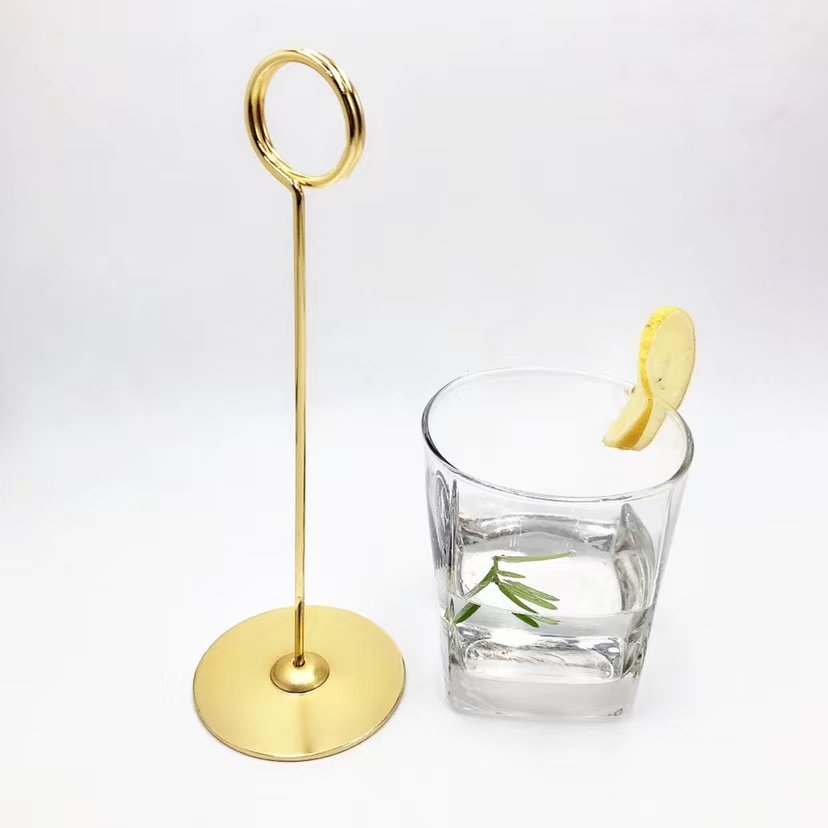 Wholesale Table Card Holder 8/12 inches Matte Silver Place Photos/Menu/Memo/Notes Steel Card holders for Wedding Party