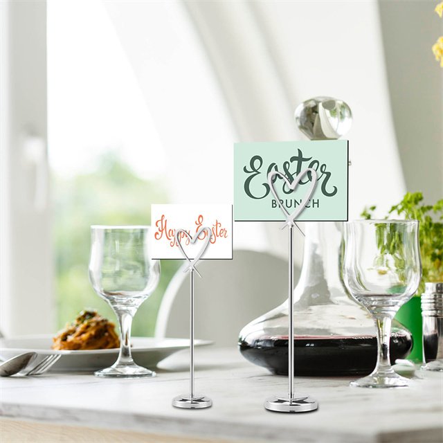 Golden Heart Shape Photo Holder Stands Table Number Holders Place Card Paper Menu Clips For Wedding Party Decor Or Office