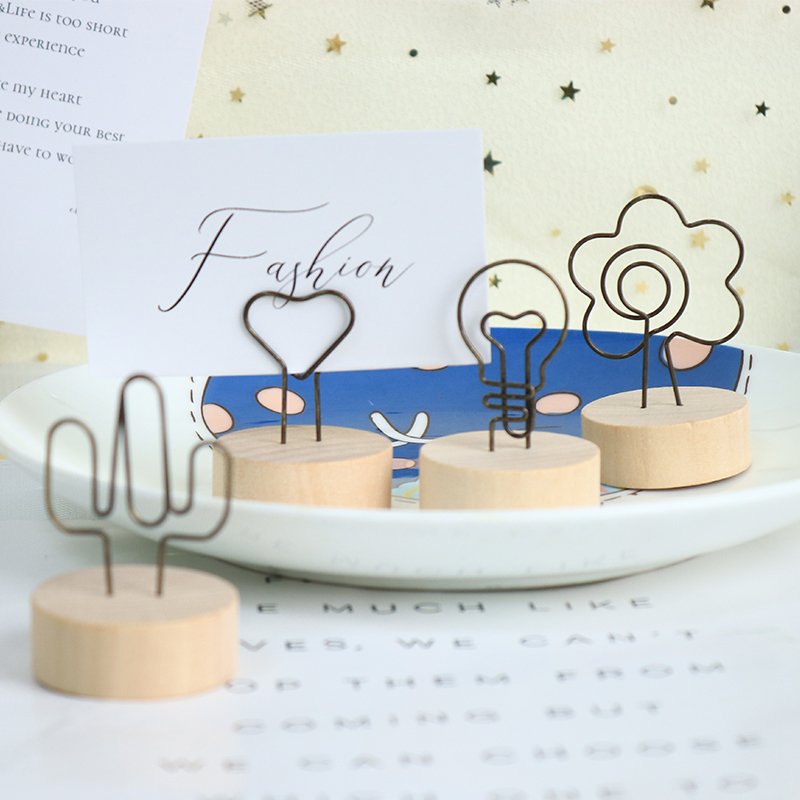 10Pack and Card Sets Natural Premium Rustic Table Number Holder Photo Holder Wood Place Card Holder For Wedding Party Table Name