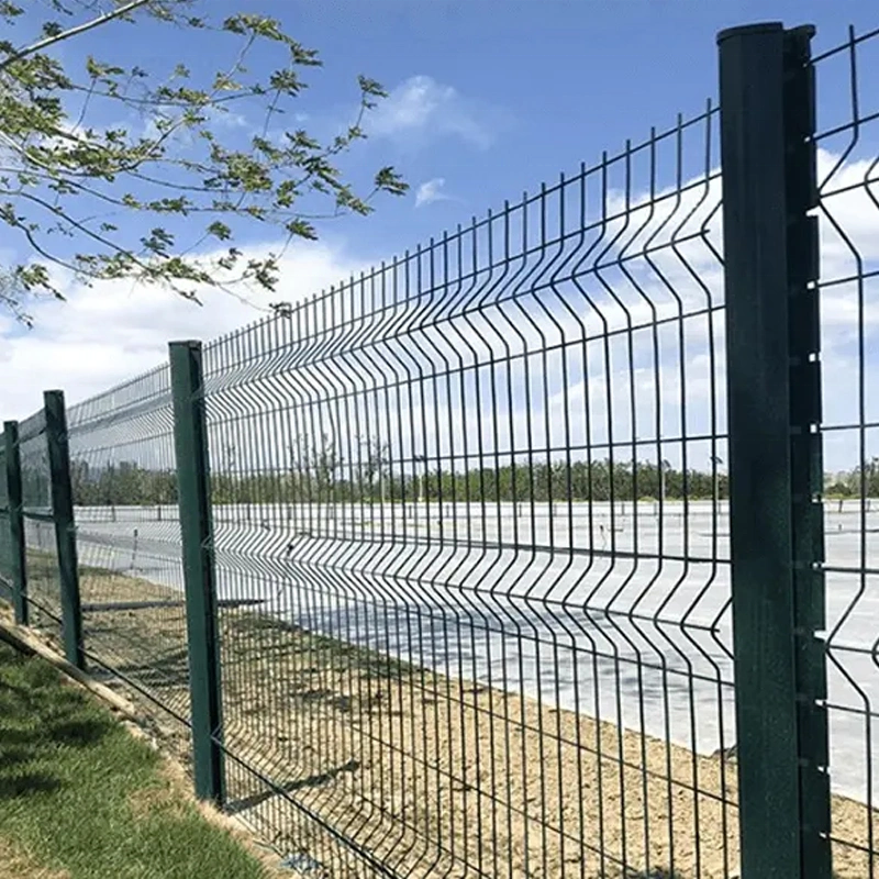 Iron Garden Fence Featuring 3D Curved Welded Wire Mesh Design