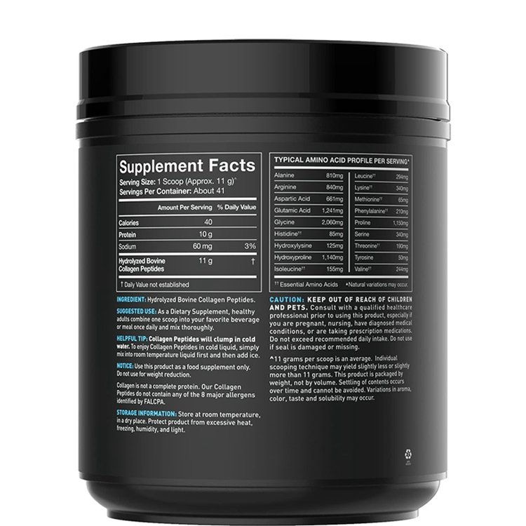 Dietary Supplement Hydrolyzed Type I & III Collagen Peptides Great In Coffee & Shakes