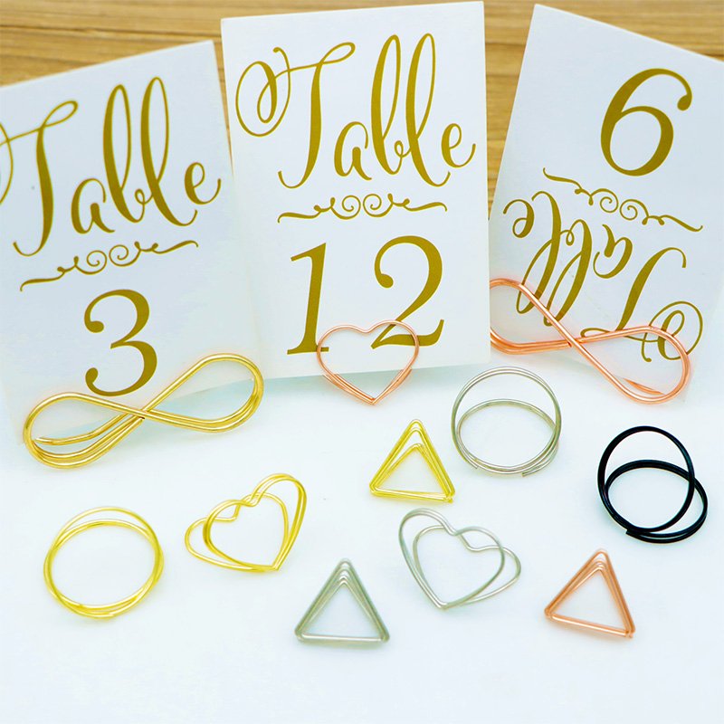 Ready To Ship Wedding Decoration Custom Different Designs Metal Menu card Holders place card Holder