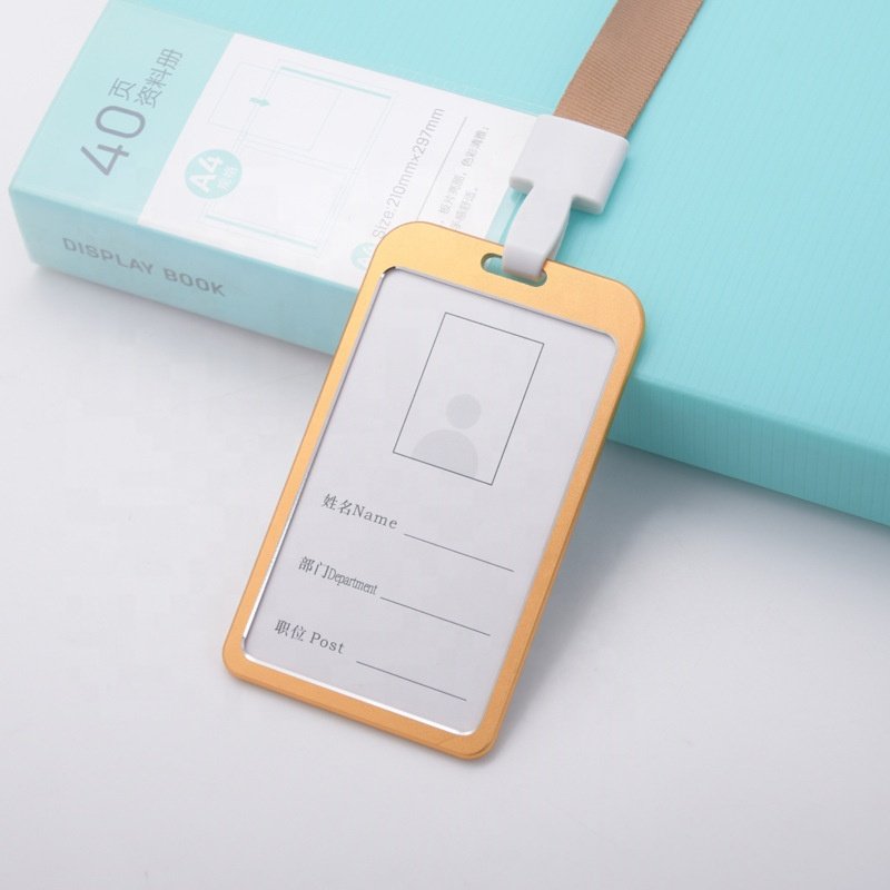Customize Waterproof Aluminium Alloy Lanyard ID Card Badge Holder Case