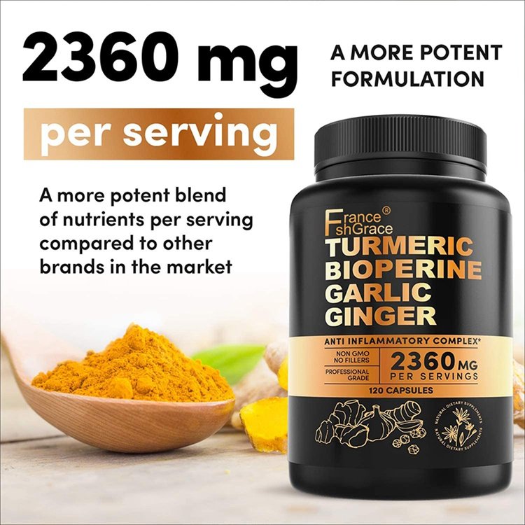 120 Capsules No Fillers Non Gmo Turmeric Supplement Bioperine Anti Inflammatory Complex