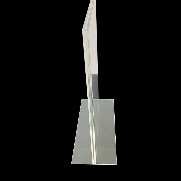 Custom Horizontal Type L Shaped A4 A5 A6 Size 3mm Table Acrylic Clear Acrylic Menu Sign Table Place Card Stand