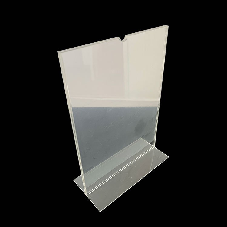 Custom Horizontal Type L Shaped A4 A5 A6 Size 3mm Table Acrylic Clear Acrylic Menu Sign Table Place Card Stand