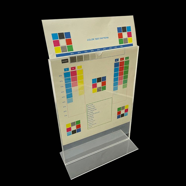 Custom Horizontal Type L Shaped A4 A5 A6 Size 3mm Table Acrylic Clear Acrylic Menu Sign Table Place Card Stand