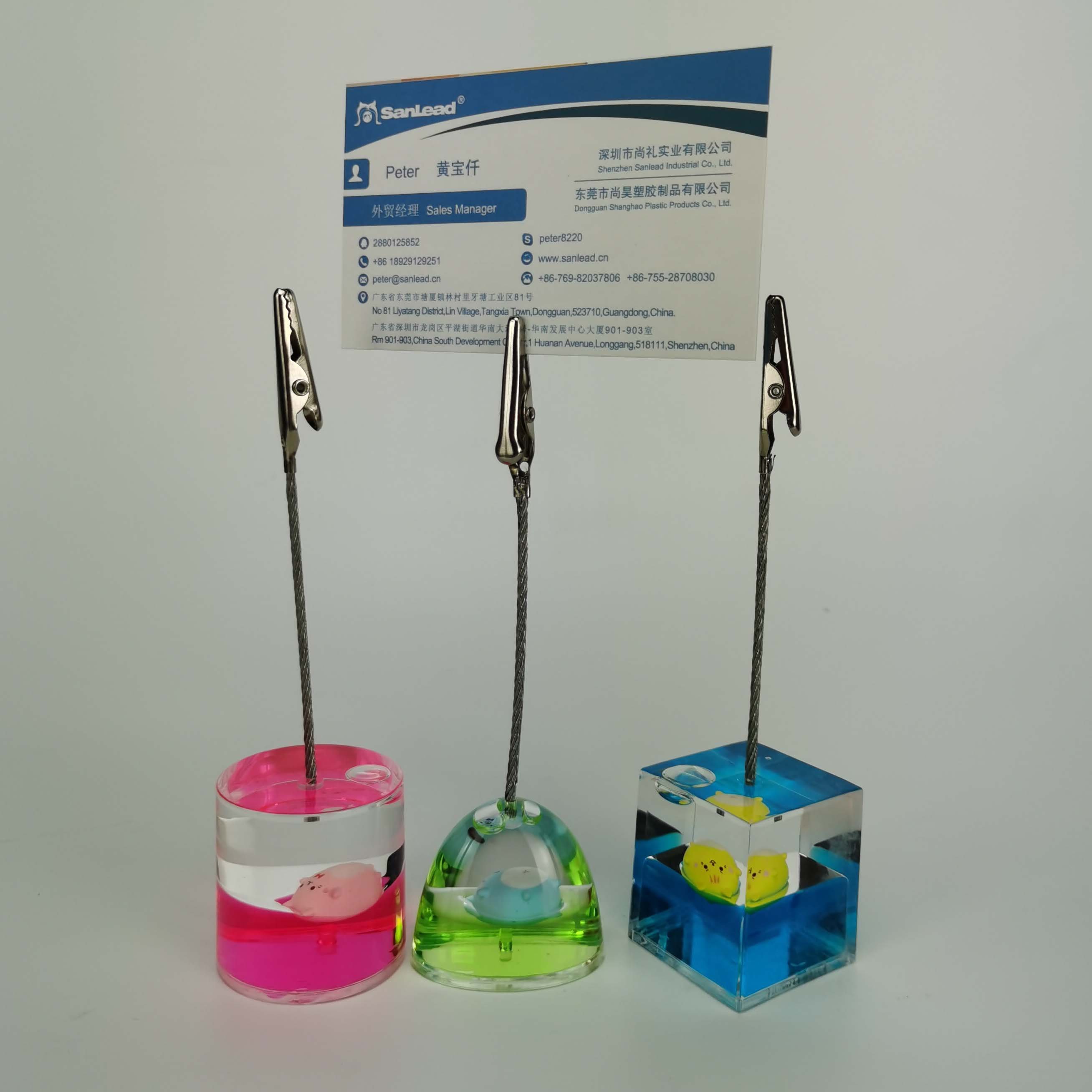 Oval Office Stationery Metal Note Clips Place Card Holder Promotion Acrylic Desk Stand Photo Memo Clip