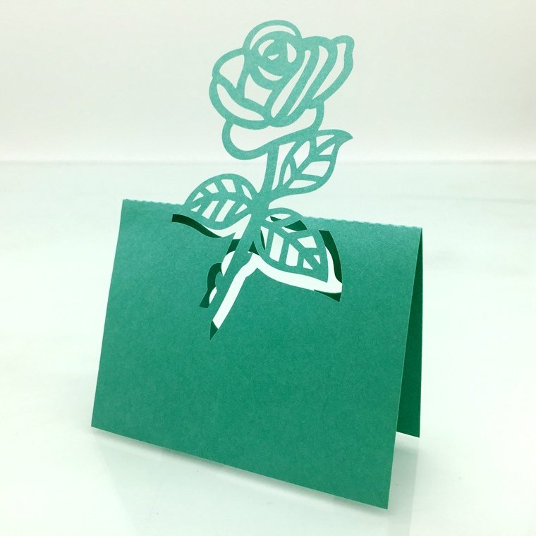 Promotional wedding or Valentine's day party name cards guests name table seating cards with Rose shape