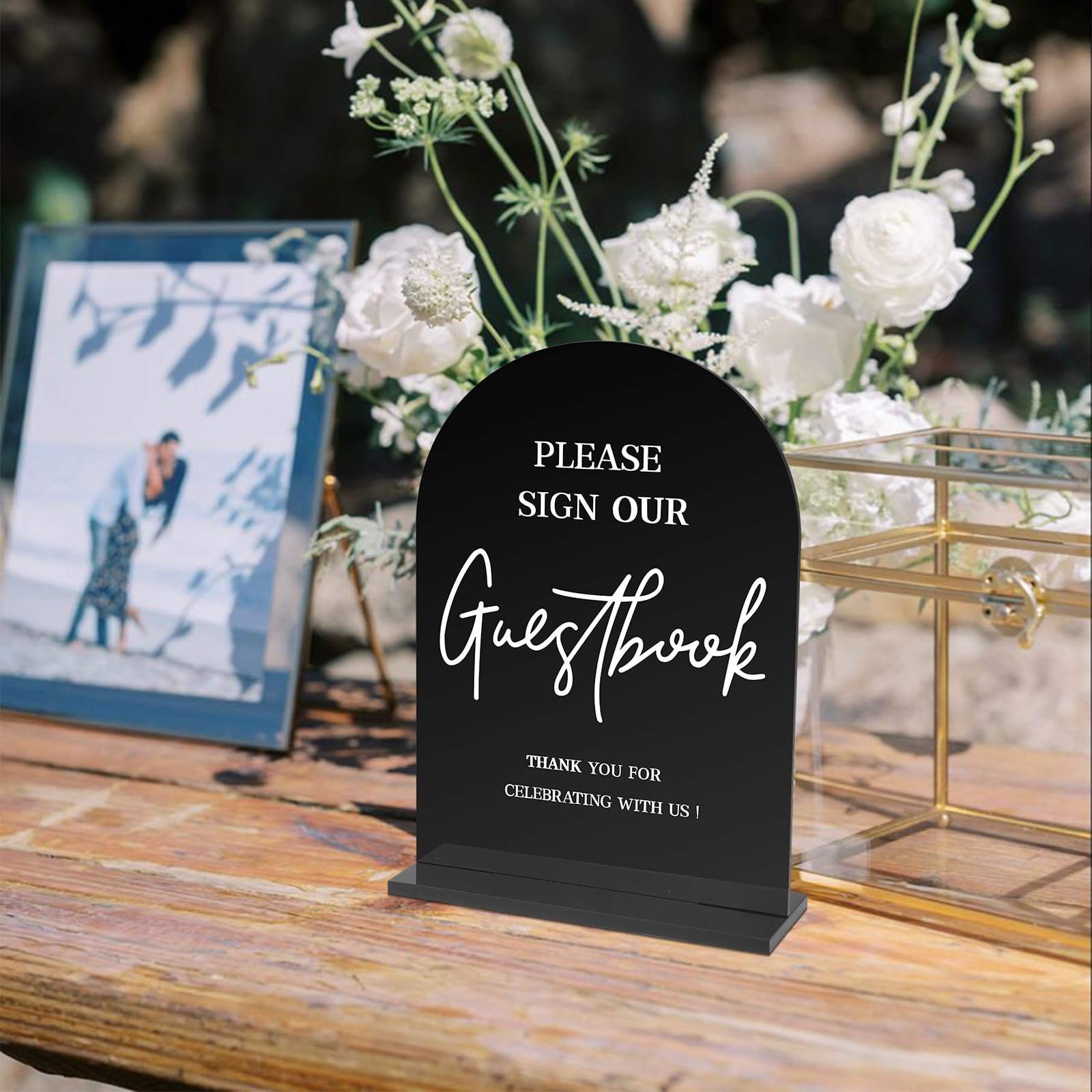 Factory customization 4 Pcs 5x7 Inch Wedding Signage Acrylic Wedding Signs for Ceremony and Reception Wedding Reception Decor