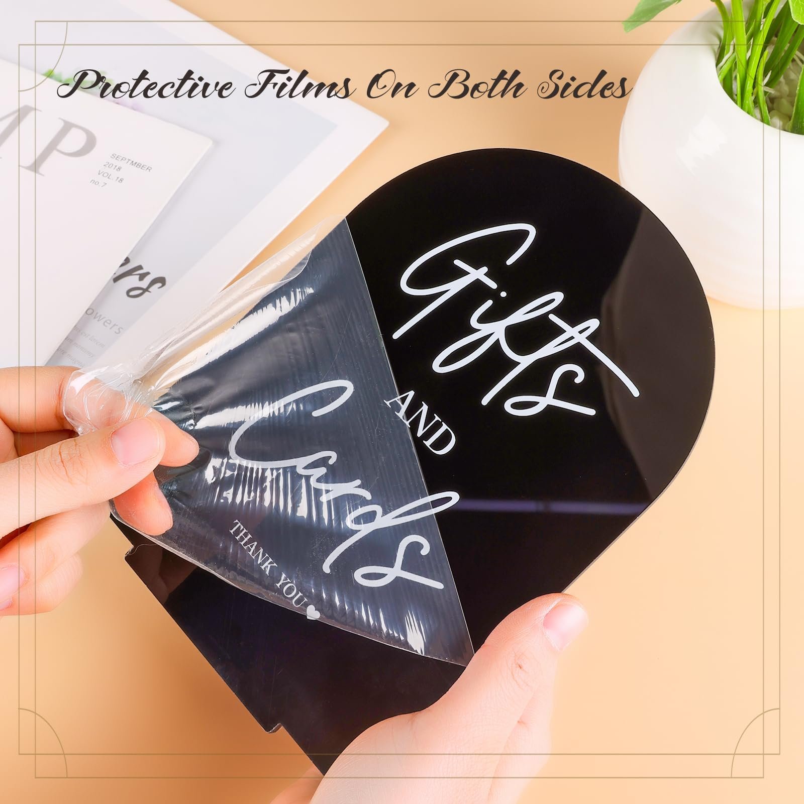 Factory customization 4 Pcs 5x7 Inch Wedding Signage Acrylic Wedding Signs for Ceremony and Reception Wedding Reception Decor
