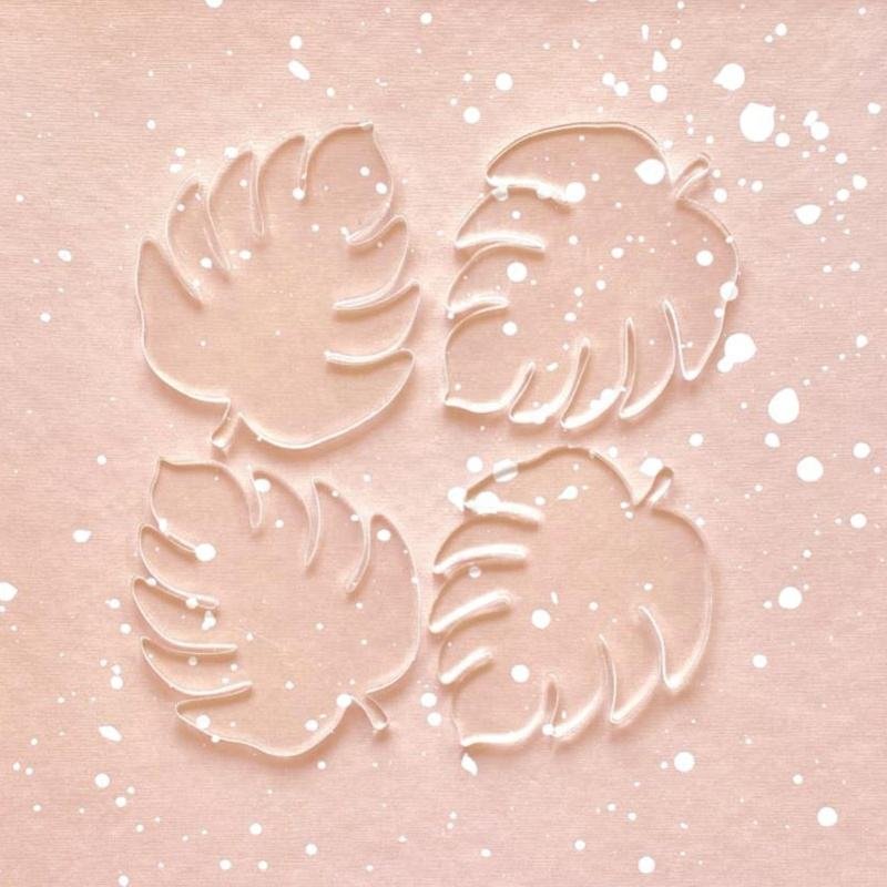 Acrylic Wedding Decor Leaf Shape Place Card With Wedding Name Sign Escort Cards