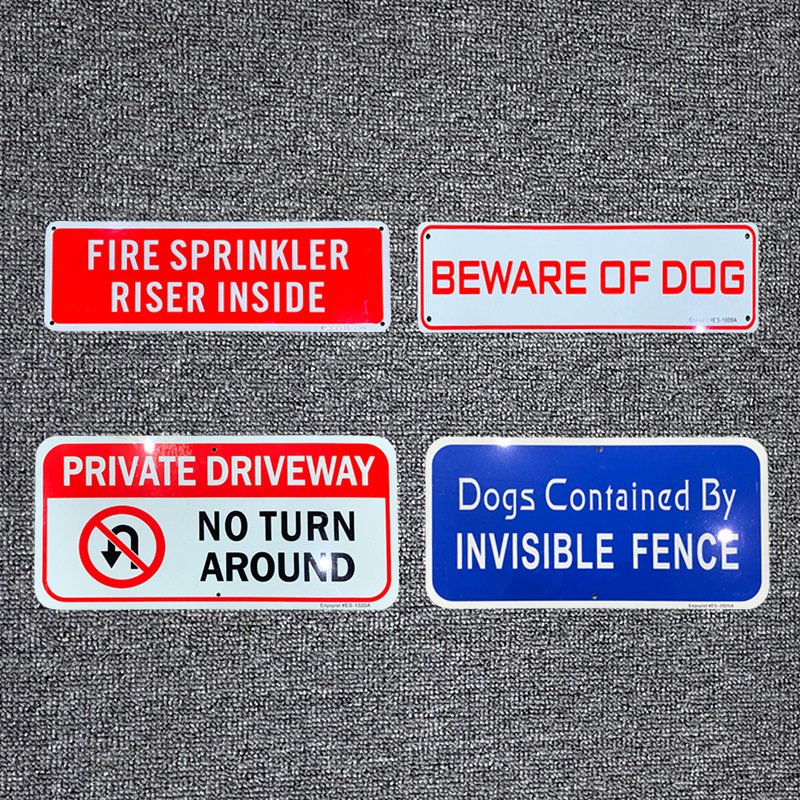 Factory supply aluminium alloy reflective 24 hours monitoring safety warning warm reminder sign