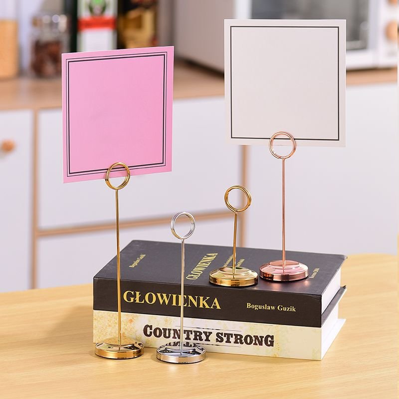 Custom Restaurant Hotel Gold Metal Mini Chair Name Card Holders Wedding Place Card Holder