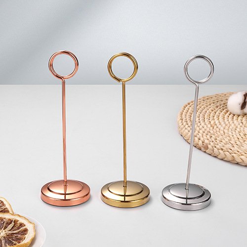 Custom Restaurant Hotel Gold Metal Mini Chair Name Card Holders Wedding Place Card Holder