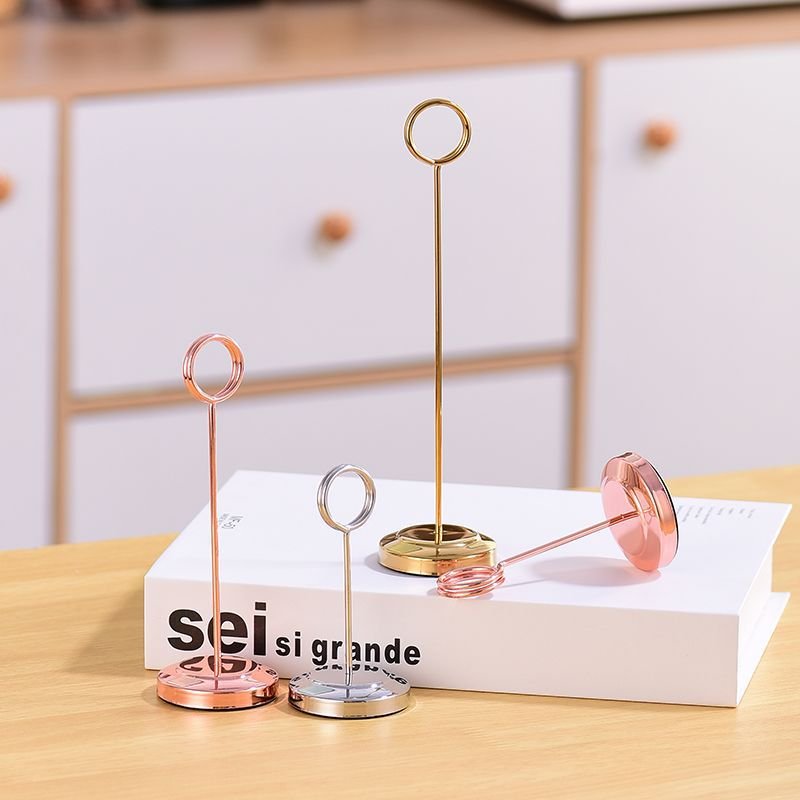 Custom Restaurant Hotel Gold Metal Mini Chair Name Card Holders Wedding Place Card Holder