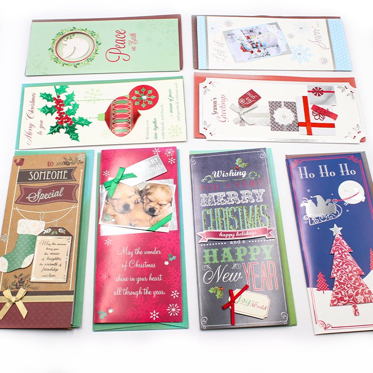 Flower Greeting Card Custom Greeting Card Box Sets Custom Greeting Cards With Envelopes Christmas Celebration