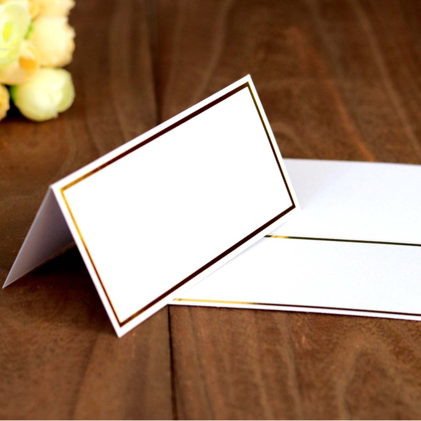 Gold Stamp Laser Cut Wedding Place Card Party Favors Table Name Cards Decoration