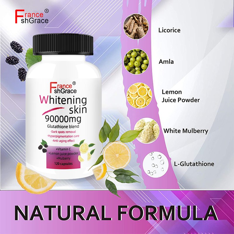 Whitening Pills Capsules Vegan Skin Bleaching Pills 5000mg Effective Skin Lightening Supplement