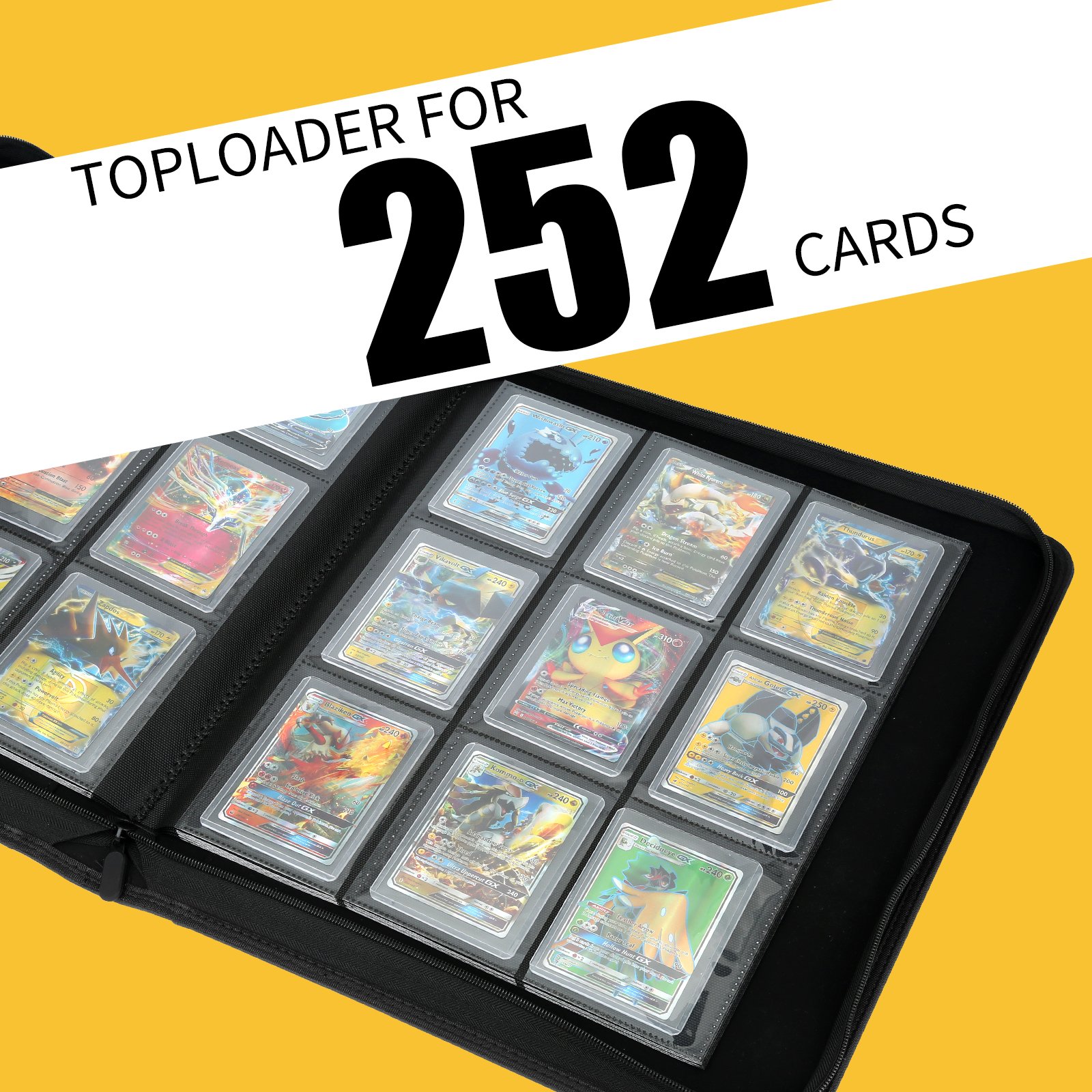 Custom 9-Pocket Binder Compatible with Trading Card, Baseball Card Sleeves Holder