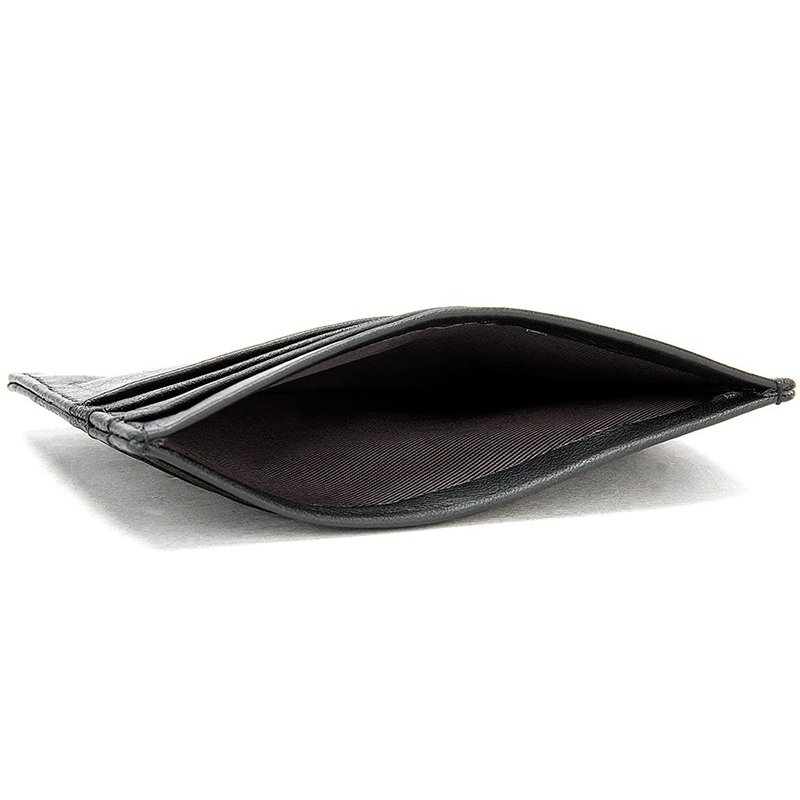 Custom Logo Slim Leather Card Holder Premium PU Leather Minimalist Wallet Credit Card holder