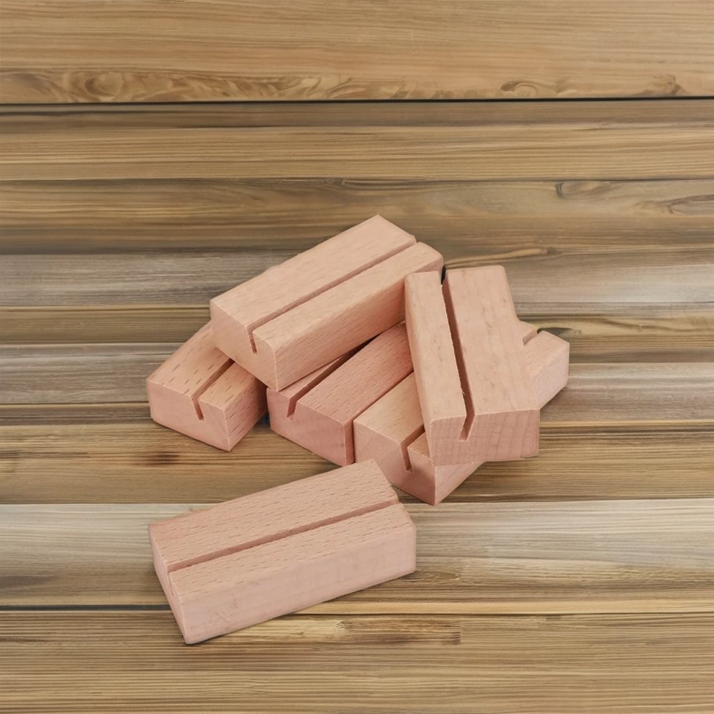 Polished Wooden Place Card Holders Table Number Stands Photo Picture Card Holders Wedding Party Menu Table Decorations Home Box
