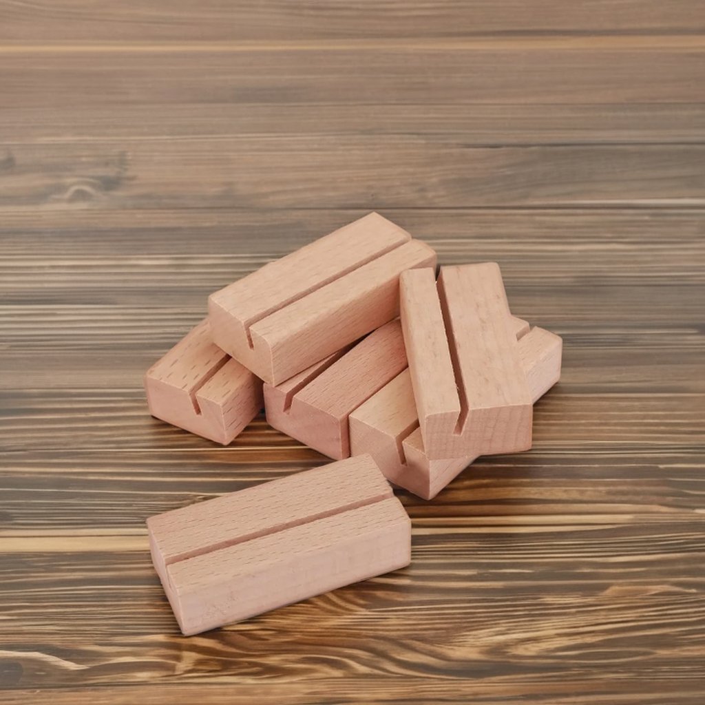Polished Wooden Place Card Holders Table Number Stands Photo Picture Card Holders Wedding Party Menu Table Decorations Home Box