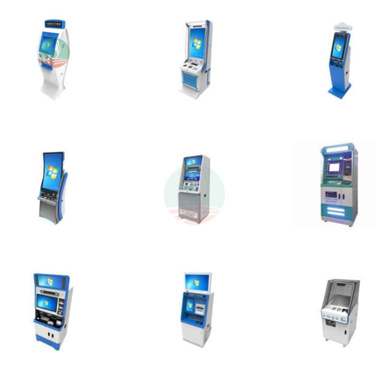 Commercial bank self-assist terminals machine with A4 printer HD camera NFC RFID card reader kiosk