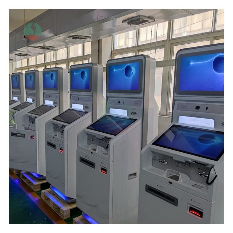 Commercial bank self-assist terminals machine with A4 printer HD camera NFC RFID card reader kiosk