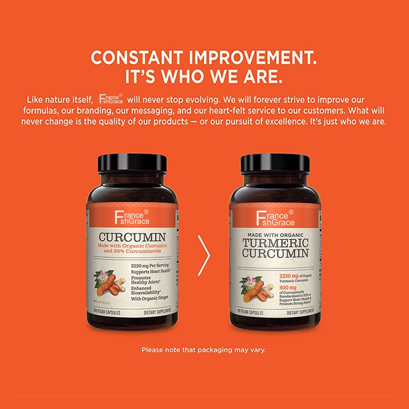Turmeric Curcumin Capsules 95% Curcuminoids 2250mg Natural Joint Support Tumeric Extract Nutrition Supplement