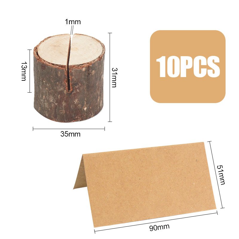 Natural Wooden digital seat number plate Place Card Holders Stand Rustic Wedding Decorations Party Table Number Name Sign