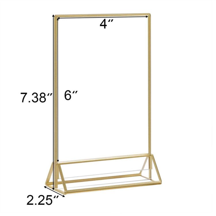 2022 New Frosted Gold Wedding Place Cards Durable Glass and Metal Table Numbers Home Decorate Supplies Pack in Box