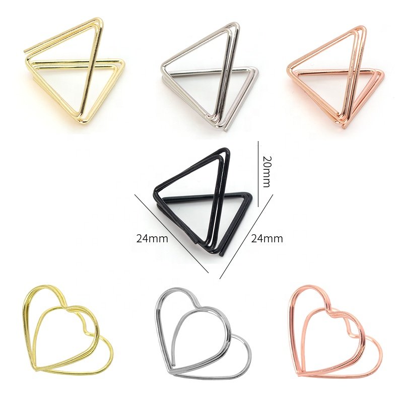Heart Shape Small Size Table Card Holders Metal Wedding Seating Labels Place card Clips Place Card Stands