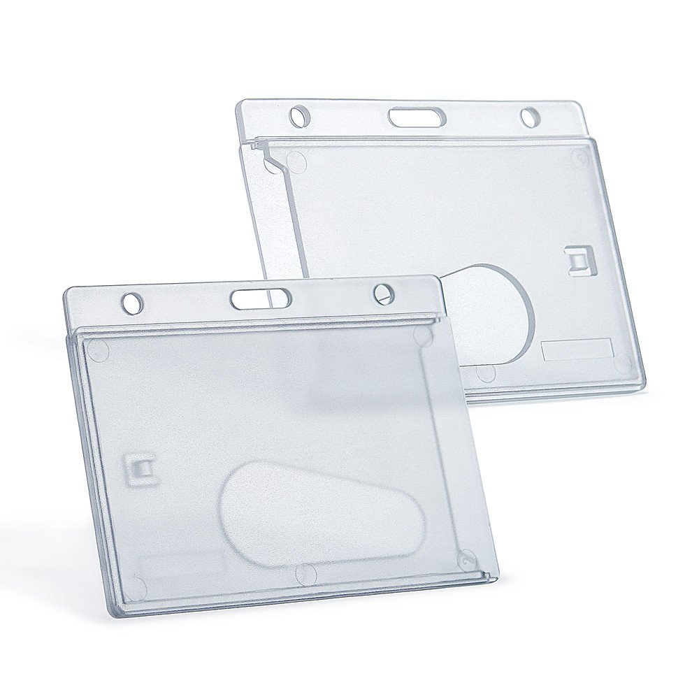 Bestom Classic Style Hard Plastic Badge Holder Durable Nurses Accessories Frosted Rigid Place ID Card Protector Business Cards