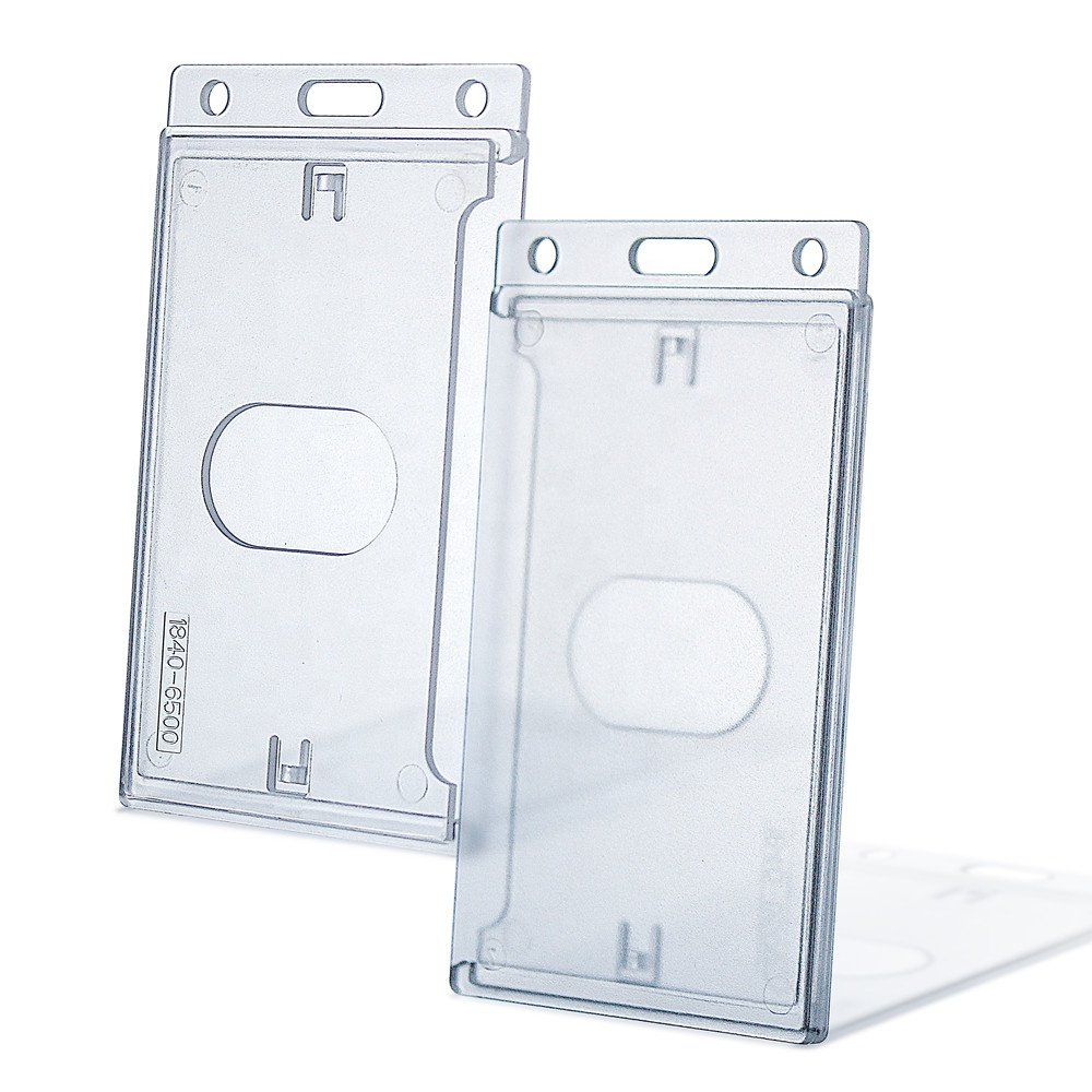 Bestom Classic Style Hard Plastic Badge Holder Durable Nurses Accessories Frosted Rigid Place ID Card Protector Business Cards