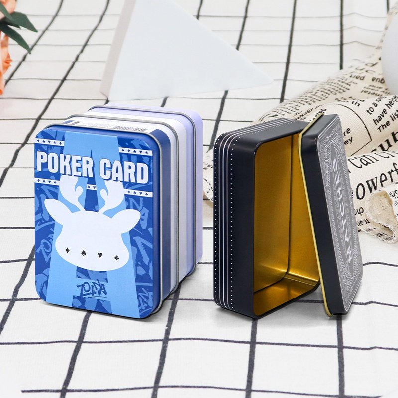 Popular Toy Container Poker Game Tarot Card Play Card Package Gift Card Tin Box With Custom Printing