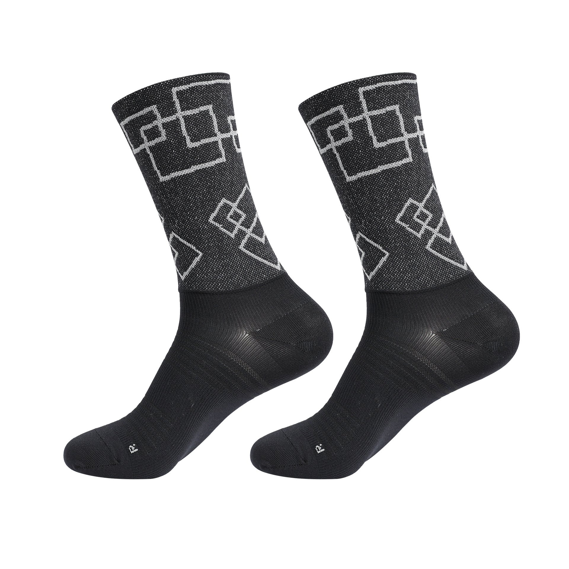 Cycling High Reflective Visibility Running Socks Night Safety Athletic Ankle Compression Sock For Men And Women