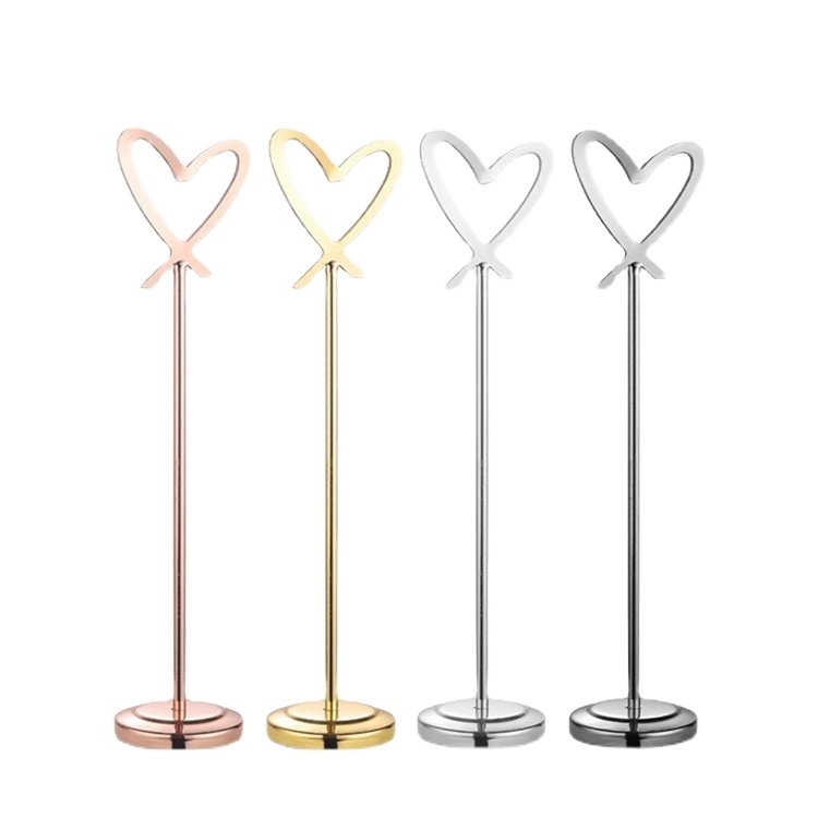 Stainless Steel Photo Clips Display Gold Table Number Place Card Holder Card Stand Wedding Party Restaurant Table Decoration