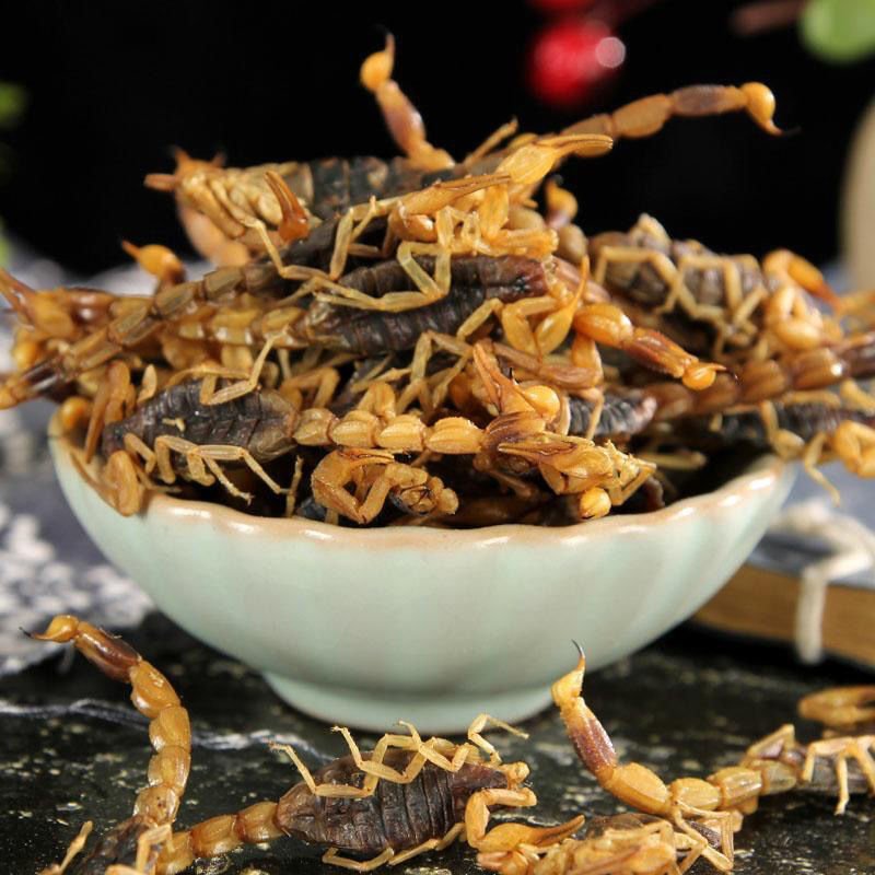 MOQ 1kg Bulk Natural Chinese Traditional Black Quan Xie Dried Scorpion For Herb Spice