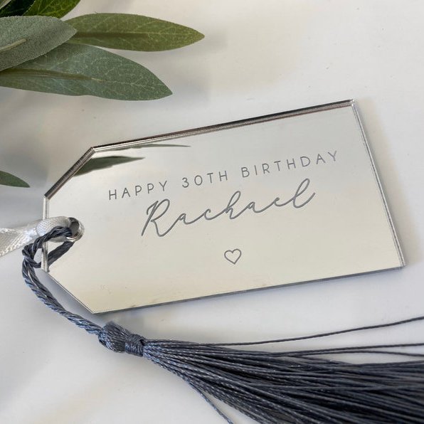 Wedding Arch Acrylic Place Cards Frosted Name Sign with Hole for Party Seat Escort Card With Tassel