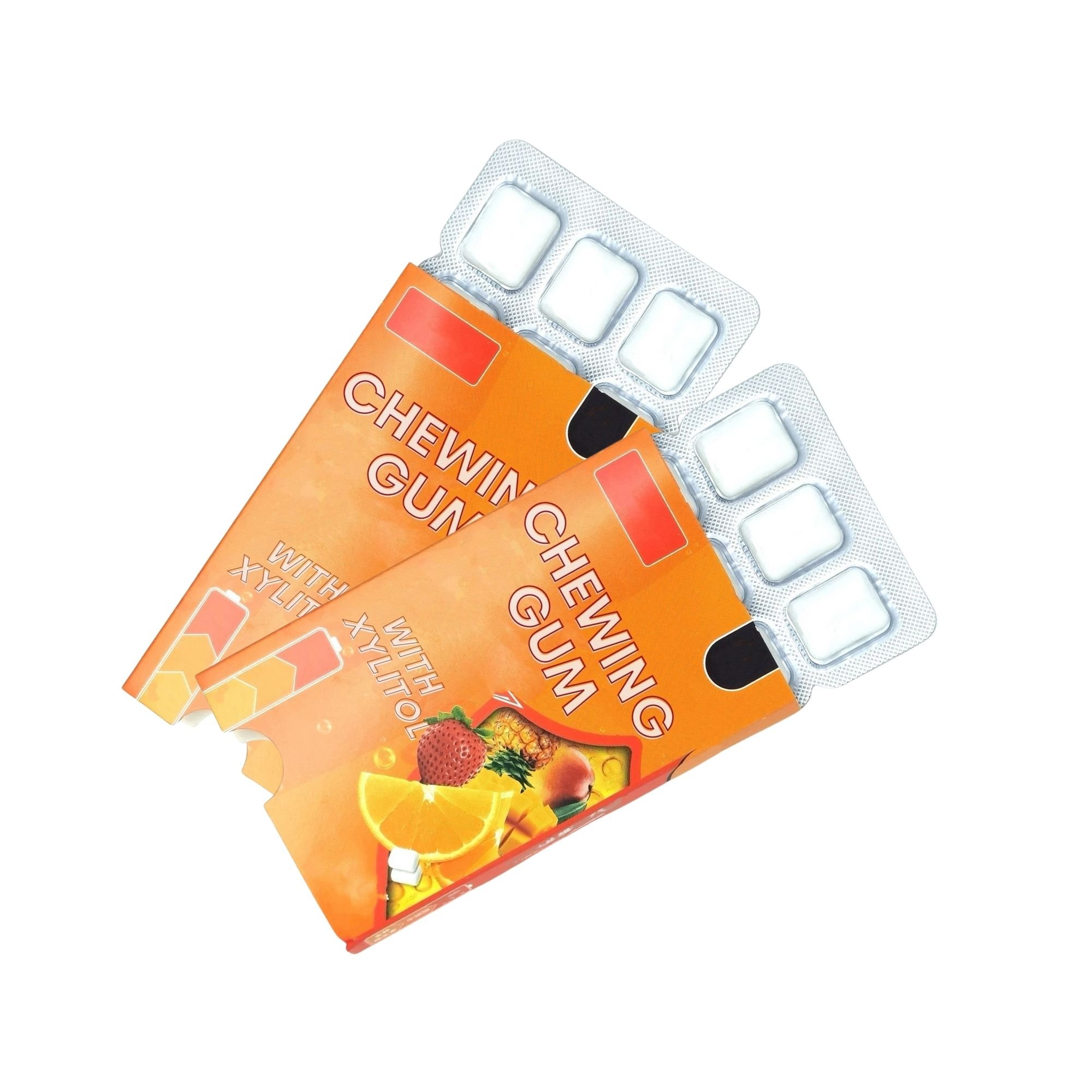 OEM Chewing Gum Manufacturer Blister Card Sugar Free Functional Chewing Gum Various Flavors