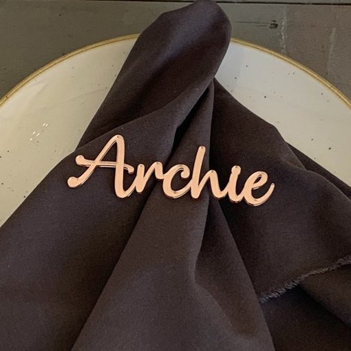 Customized laser cut acrylic place names cards for wedding party place cards