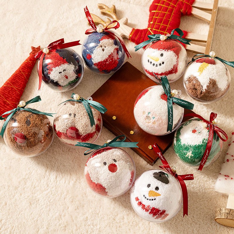 Women's Funny Packaging Christmas novelty sock Fun Plush Cosy Xmas Sox Winter gift socks
