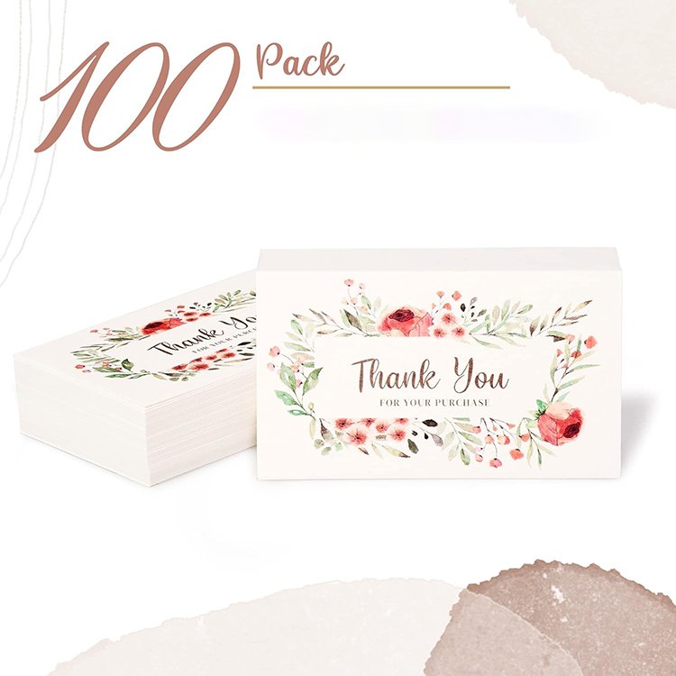 Personalized purchase thank for supporting my small business card