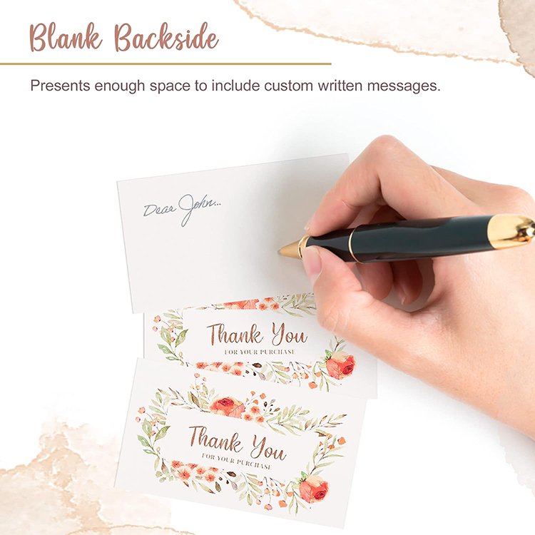 Personalized purchase thank for supporting my small business card